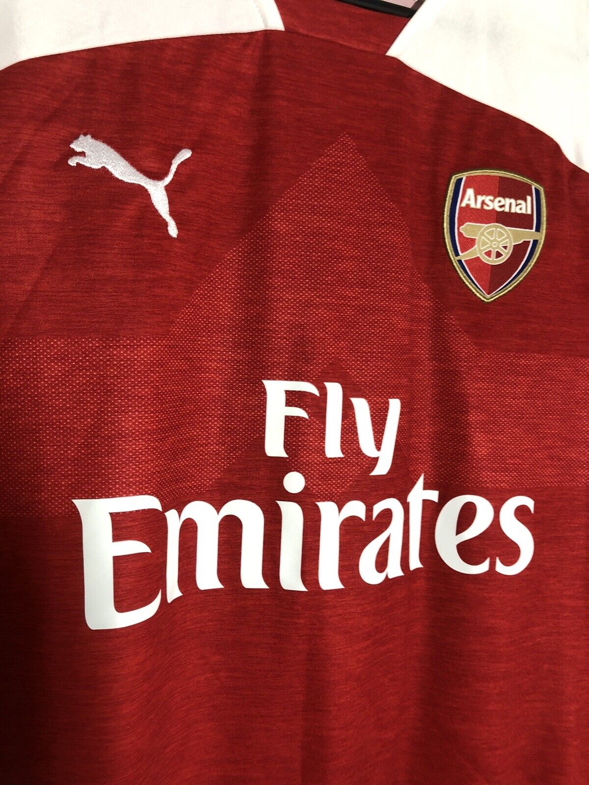 Saka #87 Arsenal 2018/19 Large Home Shirt Puma Excellent Condition 753209-12