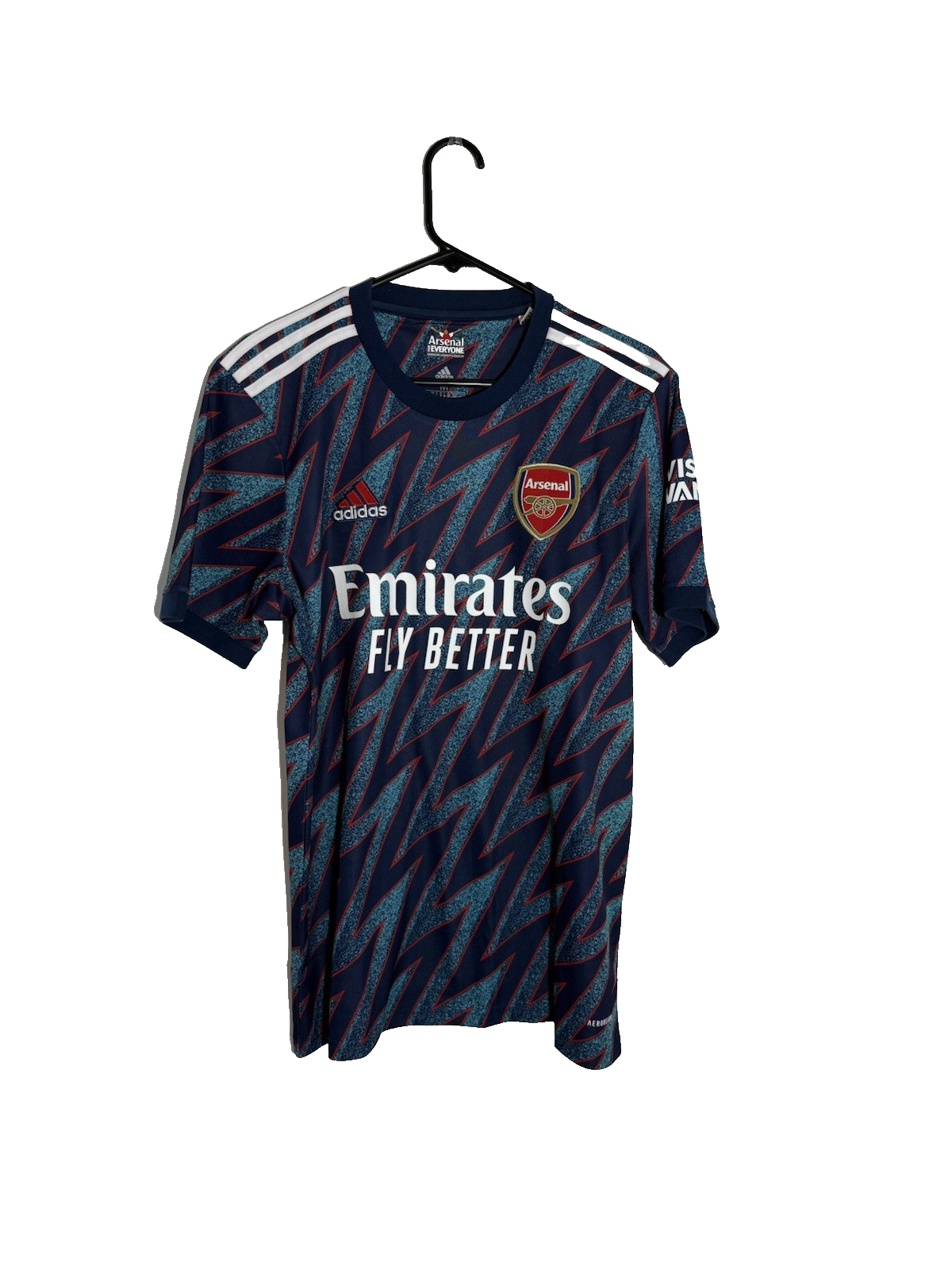 Arsenal Saka #7 2021/22 Medium Euro 3rd Shirt Adidas Excellent Condition GM0213