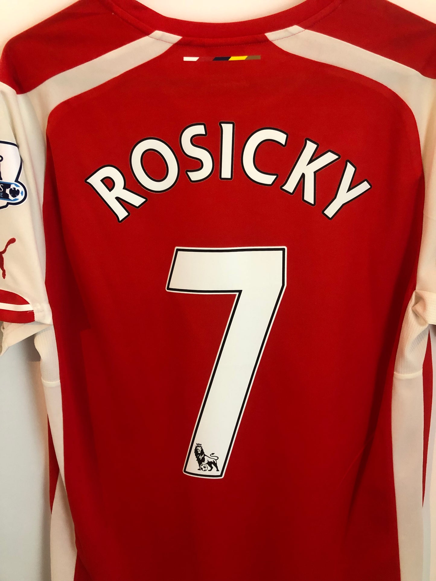 Rosicky #7 Arsenal 2014/15 Medium Home Shirt Puma Very Good Condition 746446