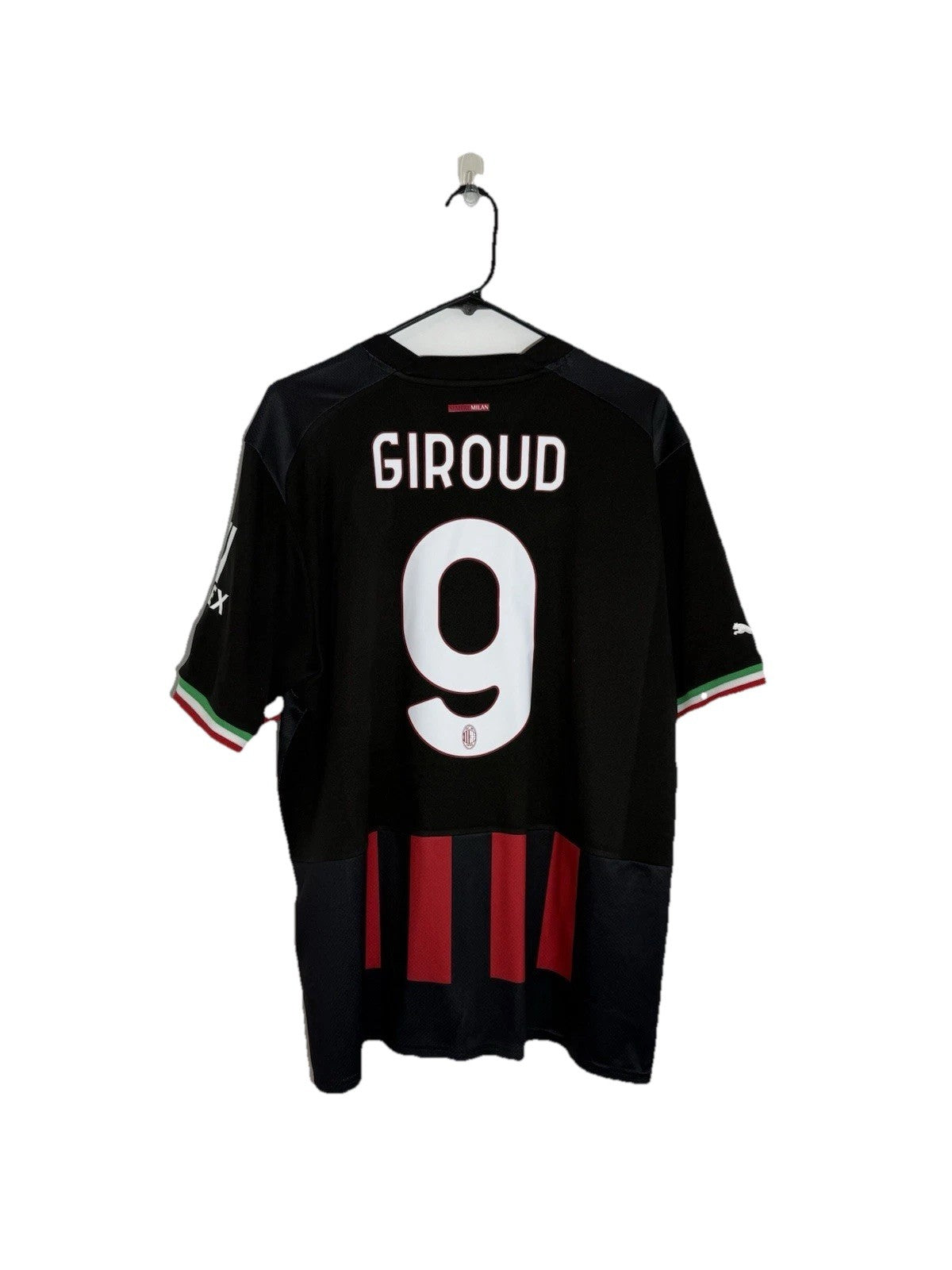 AC Milan Giroud #9 2022/23 Home XL Shirt Excellent Condition 765824-01