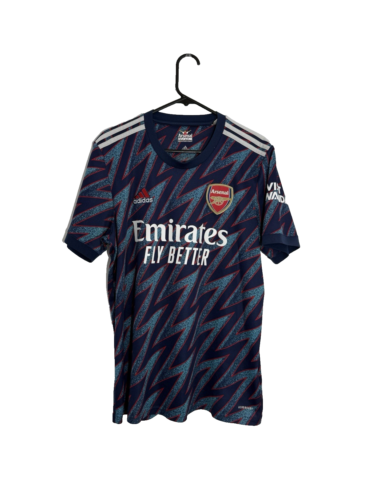 Arsenal Gabriel #6 2021/22 Large 3rd Shirt Adidas Excellent Condition GM0213