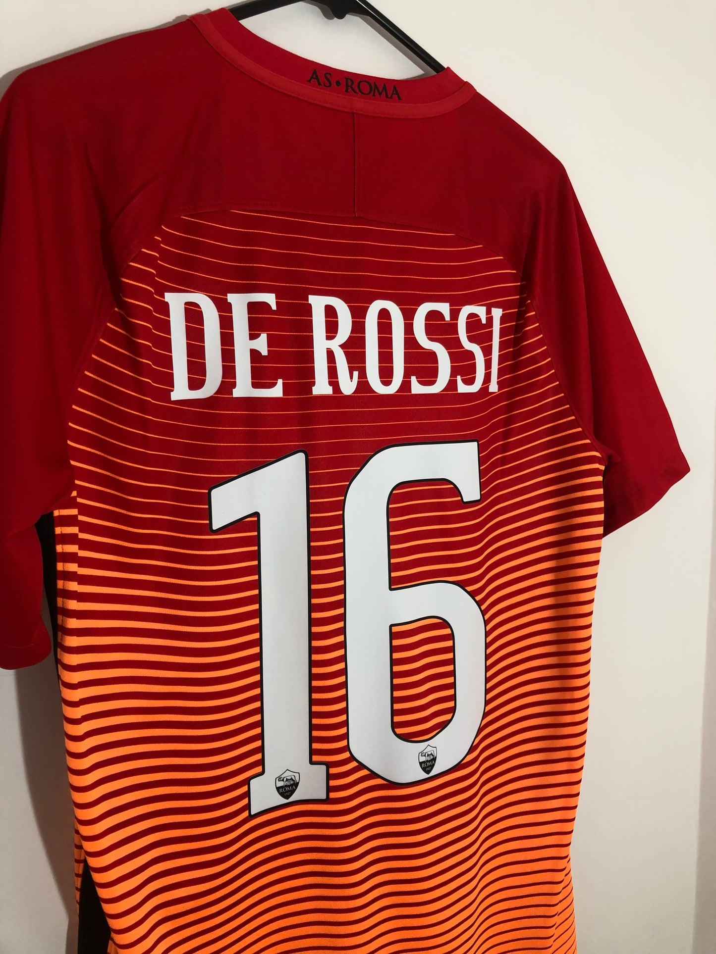 De Rossi #16 AS Roma 2016/17 3rd Medium Shirt Excellent Condition 776959-660