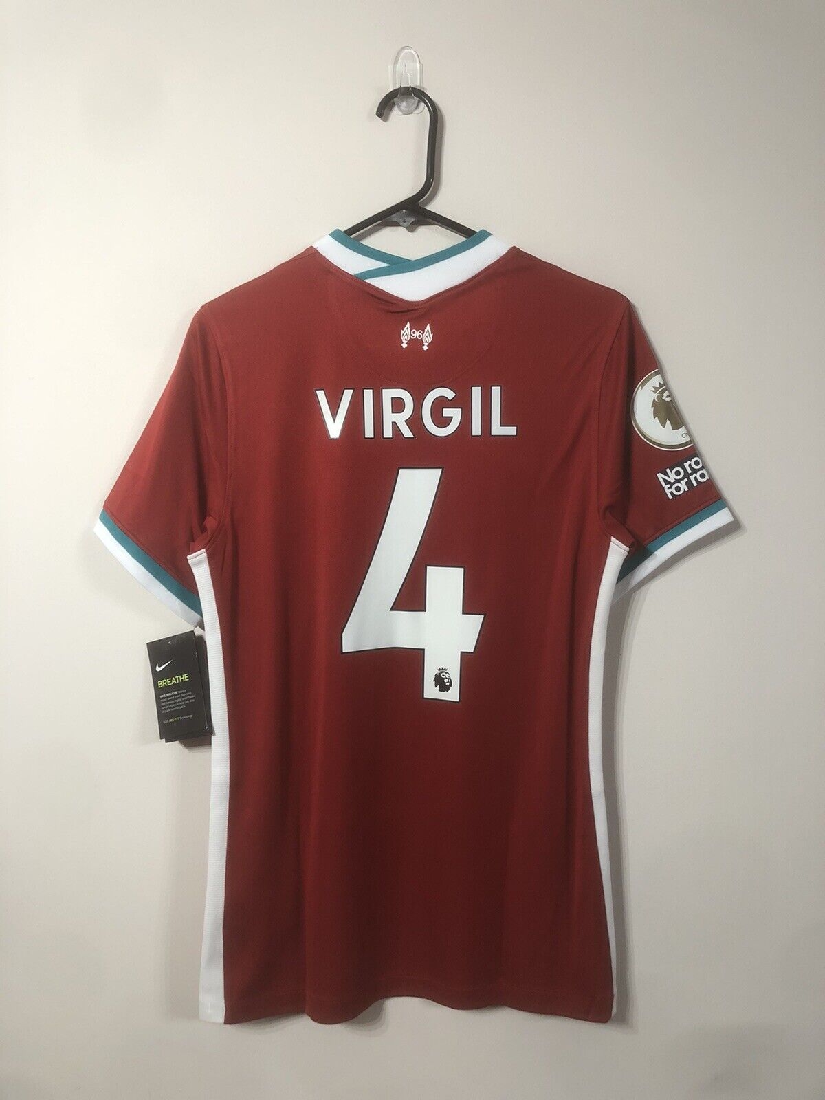 Virgil #4 BNWT Liverpool Small 2020/21 Home Shirt Jersey Nike