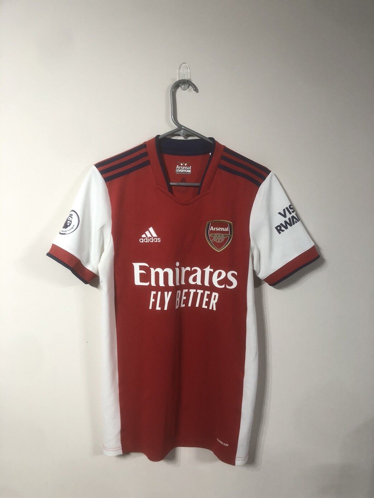 Saka #7 Arsenal 2021/22 Small Home Shirt Adidas Excellent Condition GM0217