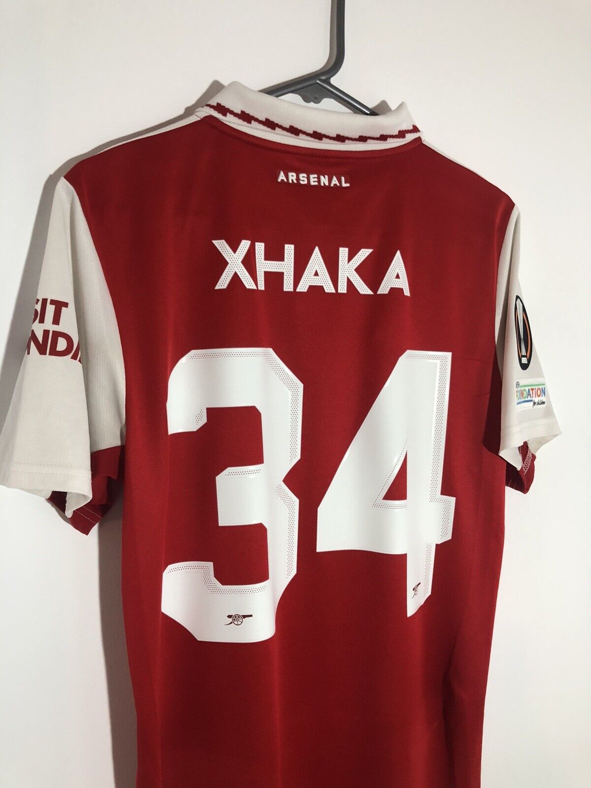 Xhaka #34 Arsenal 2022/23 Medium Home Euro Shirt Excellent Condition H35903