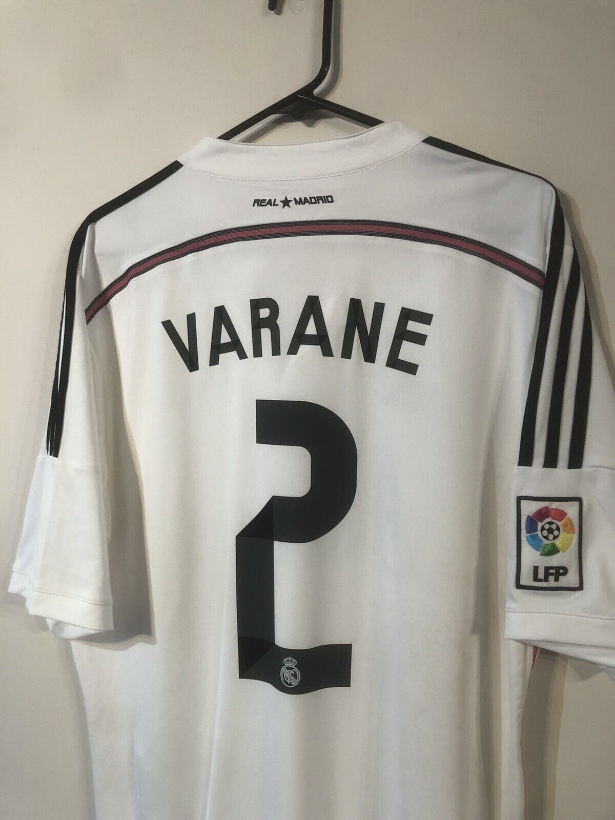 Varane #2 2014/15 Real Madrid X-Large Home Football Shirt Very Good Condition
