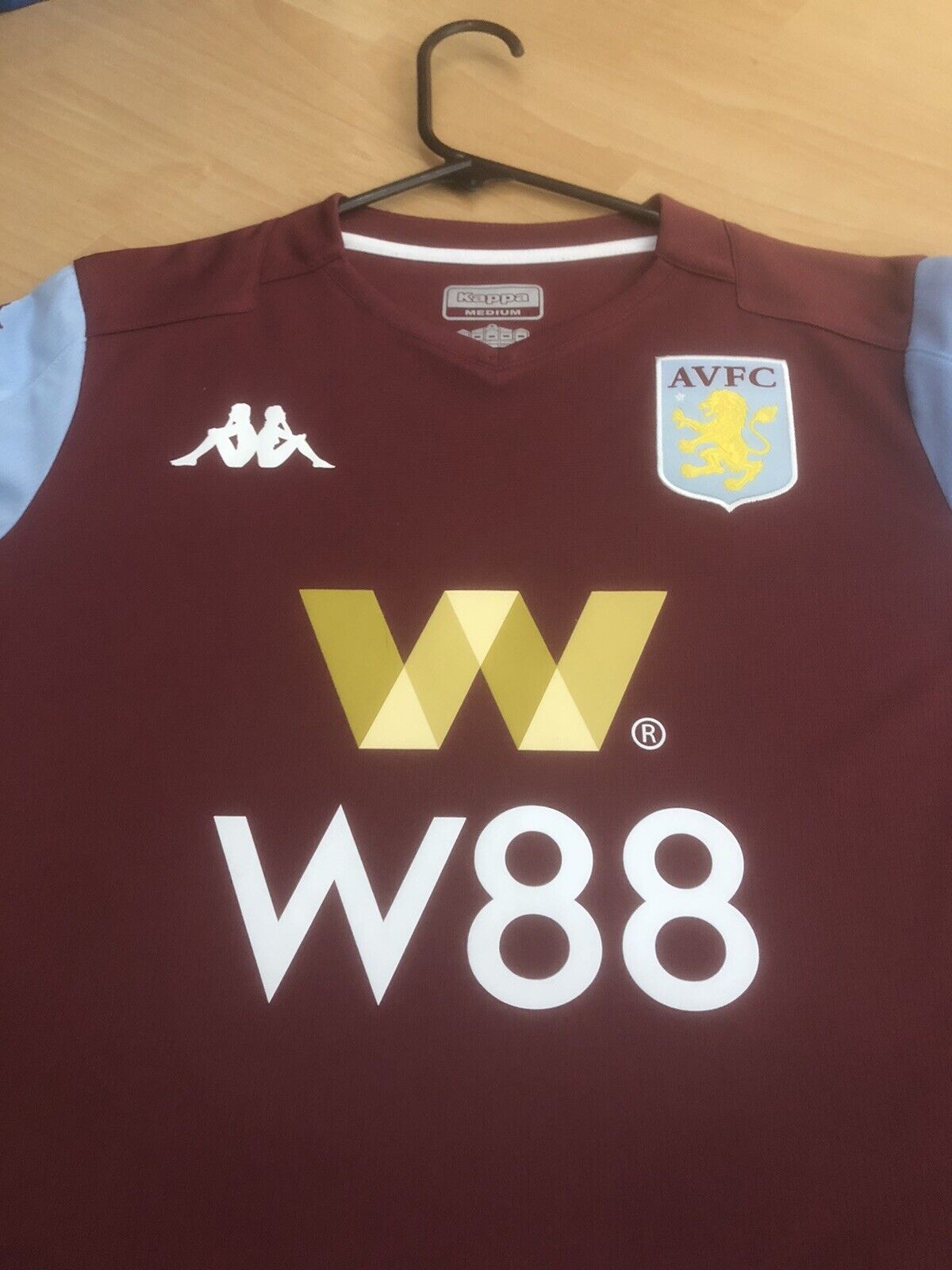 Konsa 15 Aston Villa 2019 20 Medium Home Shirt Kappa Excellent Condition
