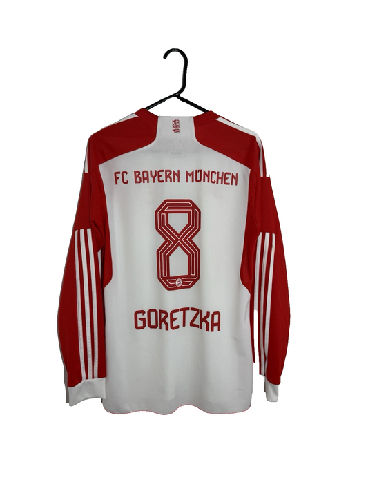 Bayern Munich Goretzka #8 2023/24 Medium LS Home Shirt Excellent Condition