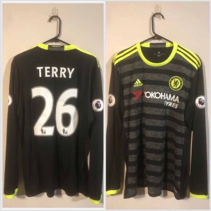 Terry #26 Chelsea 2016/17 Large L/S Away Football Shirt Adidas BNWT