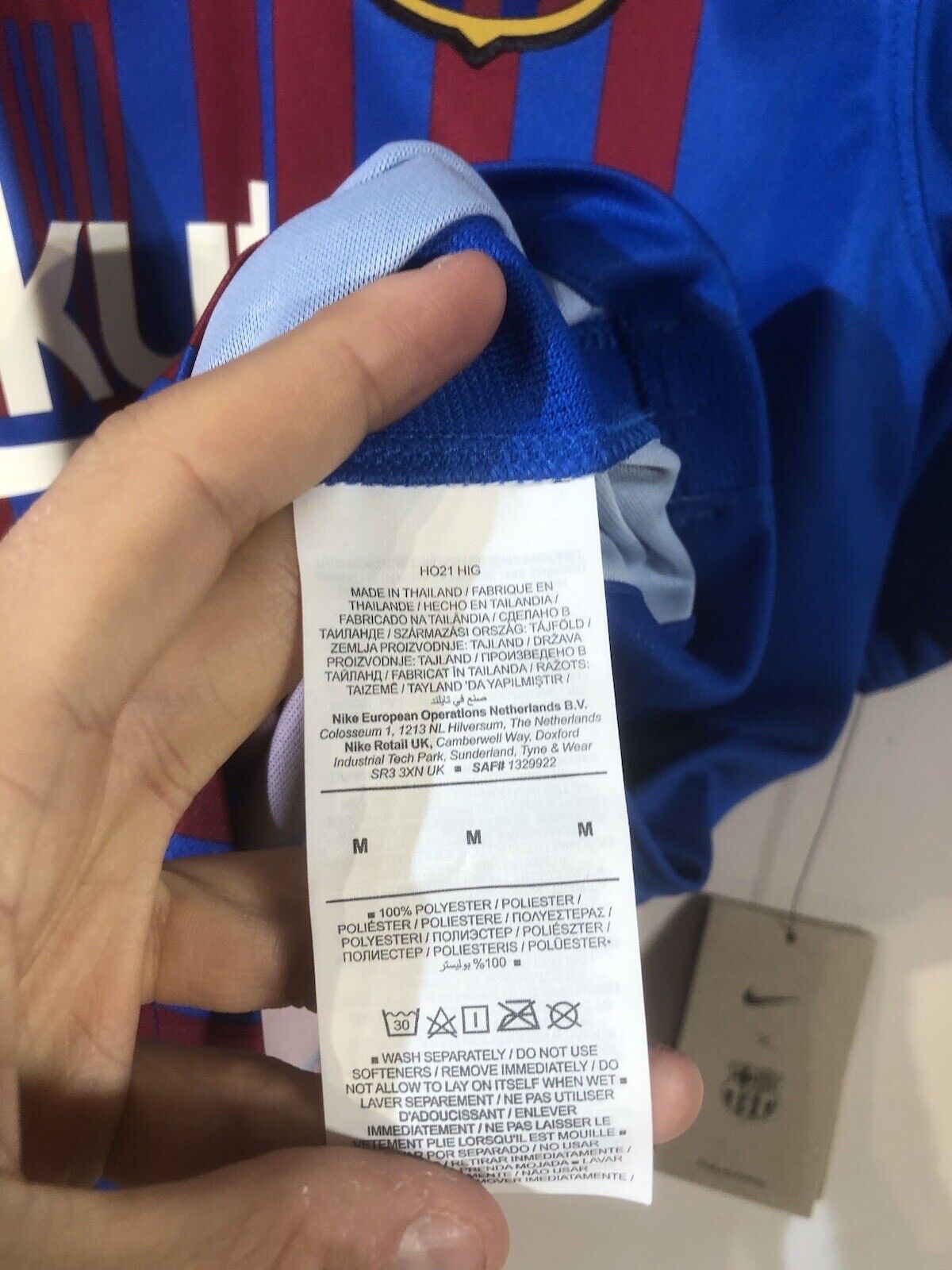 Pedri #16 Barcelona Medium 2021/22 Home Football Shirt Jersey Nike BNWT