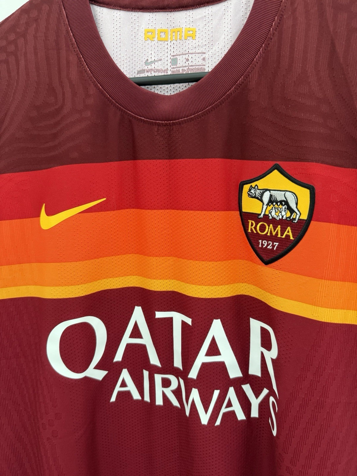 AS Roma 2020/21 Large Home Vaporknit Shirt Excellent Condition CD4192-614