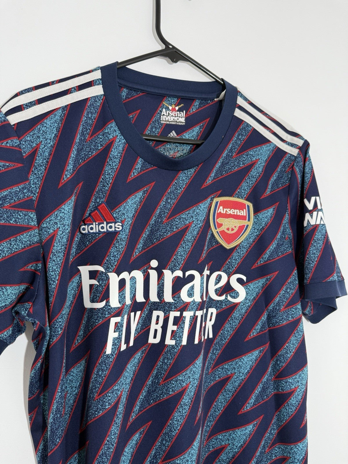 Arsenal Gabriel #6 2021/22 Large 3rd Shirt Adidas Excellent Condition GM0213