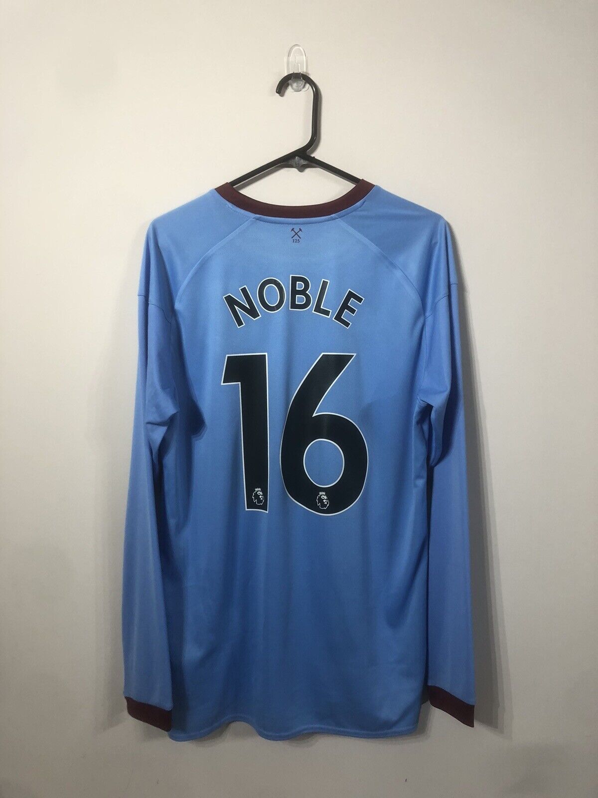 Noble #16 West Ham United 2020/21 Large L/S Away Shirt Umbro Excellent Condition