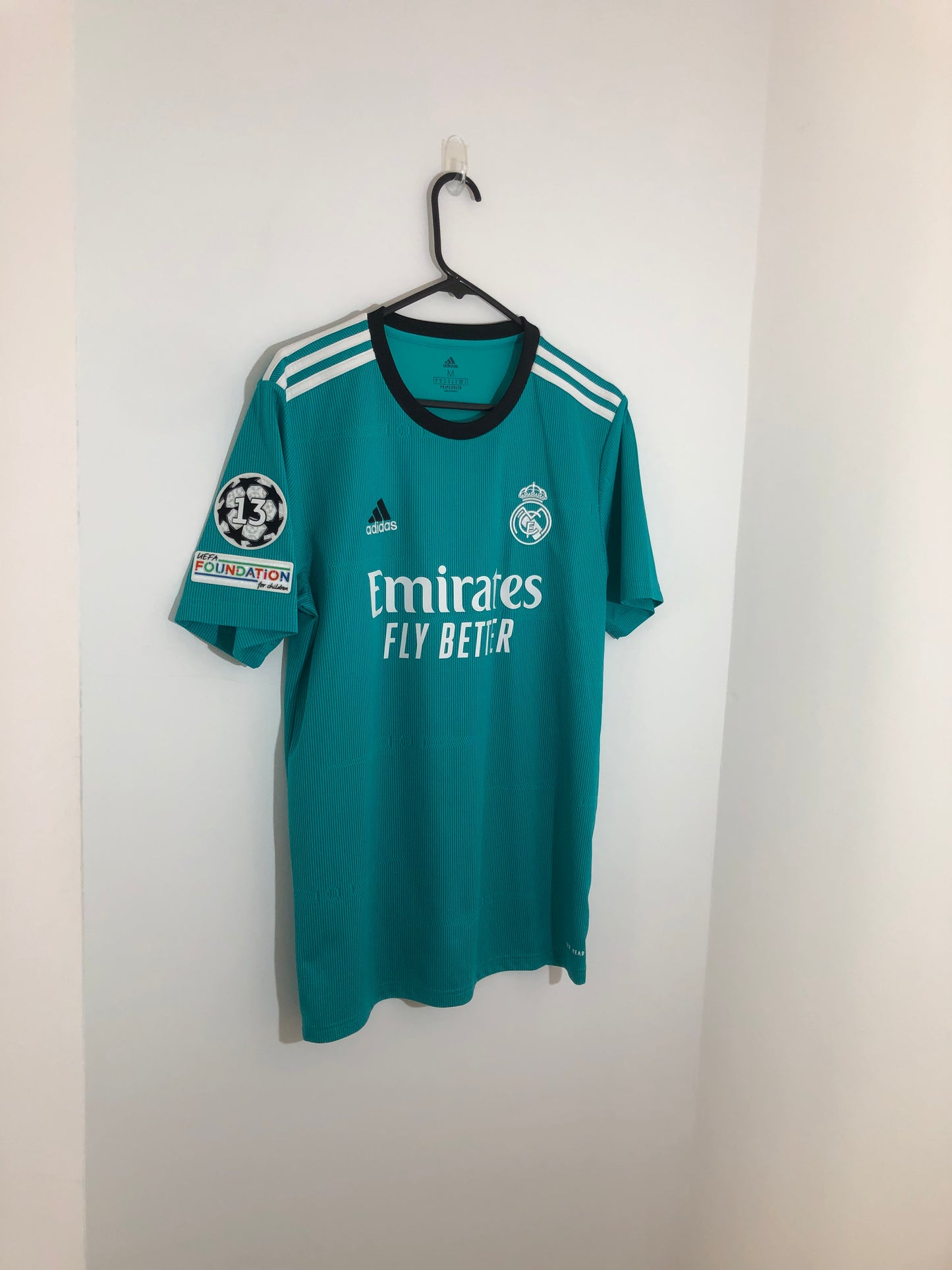 Hazard #7 Real Madrid 2021/22 Medium CL 3rd Shirt Excellent Condition H40951