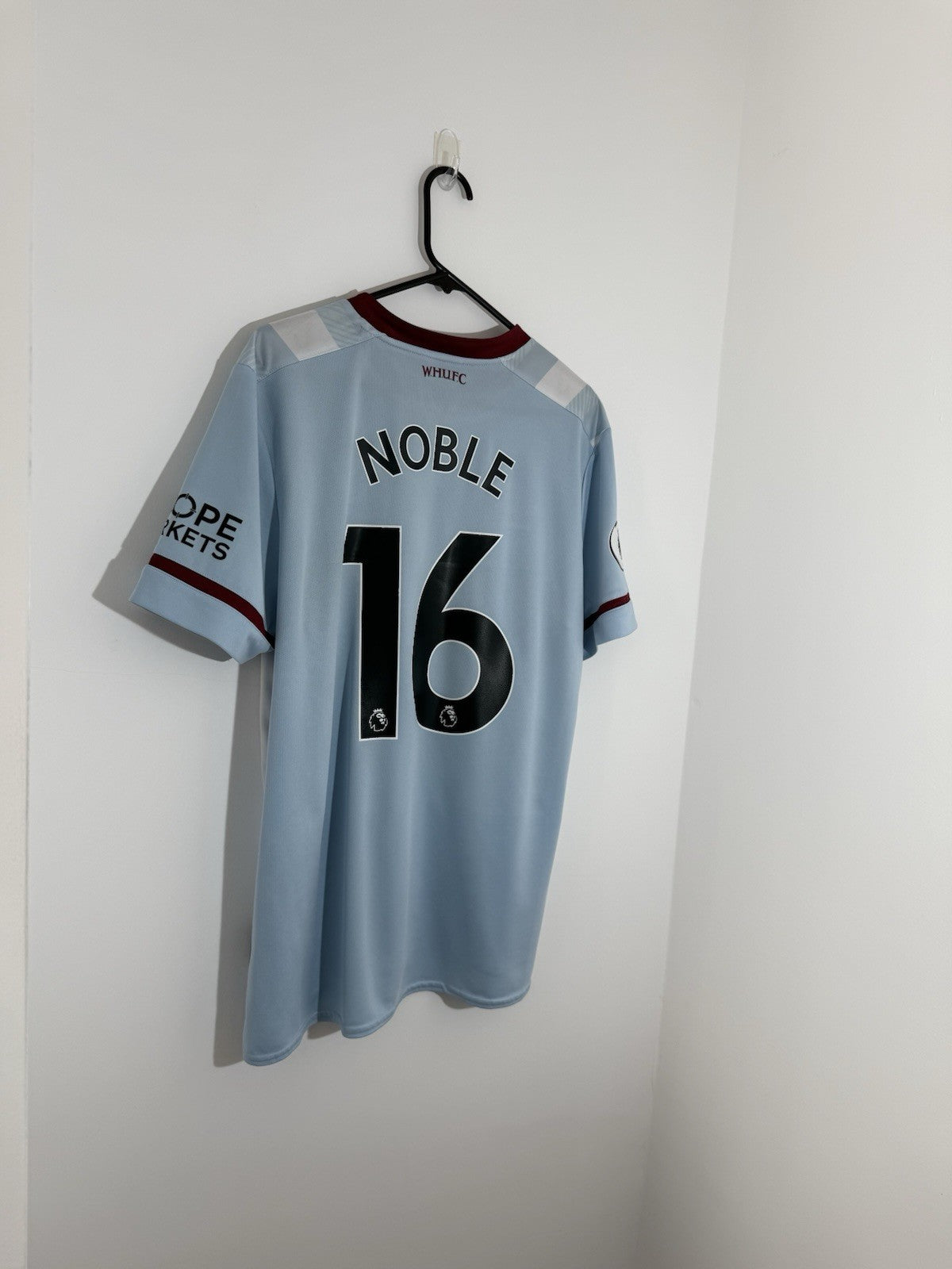 West Ham United Noble #16 2021/22 XL Away Shirt Umbro Excellent Condition