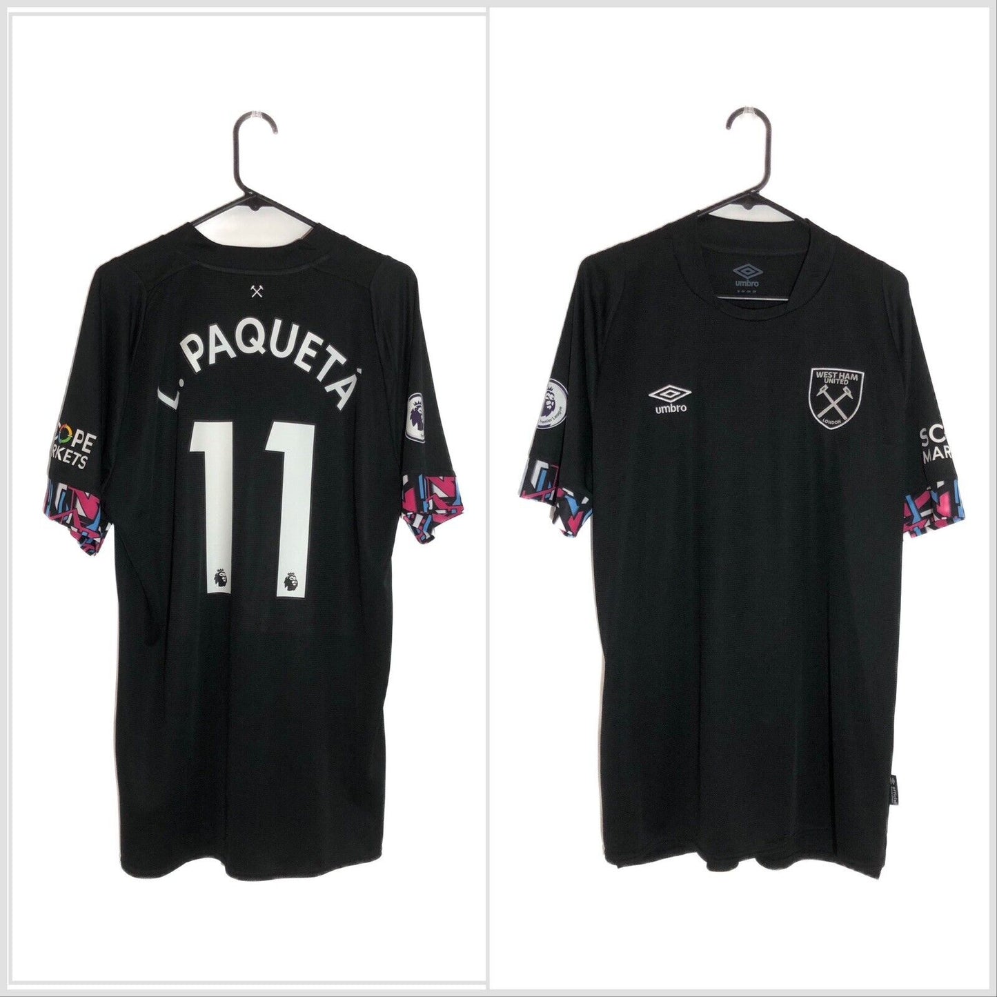 L Paqueta 11 West Ham United 2022 23 Xl Away Umbro Excellent Condition