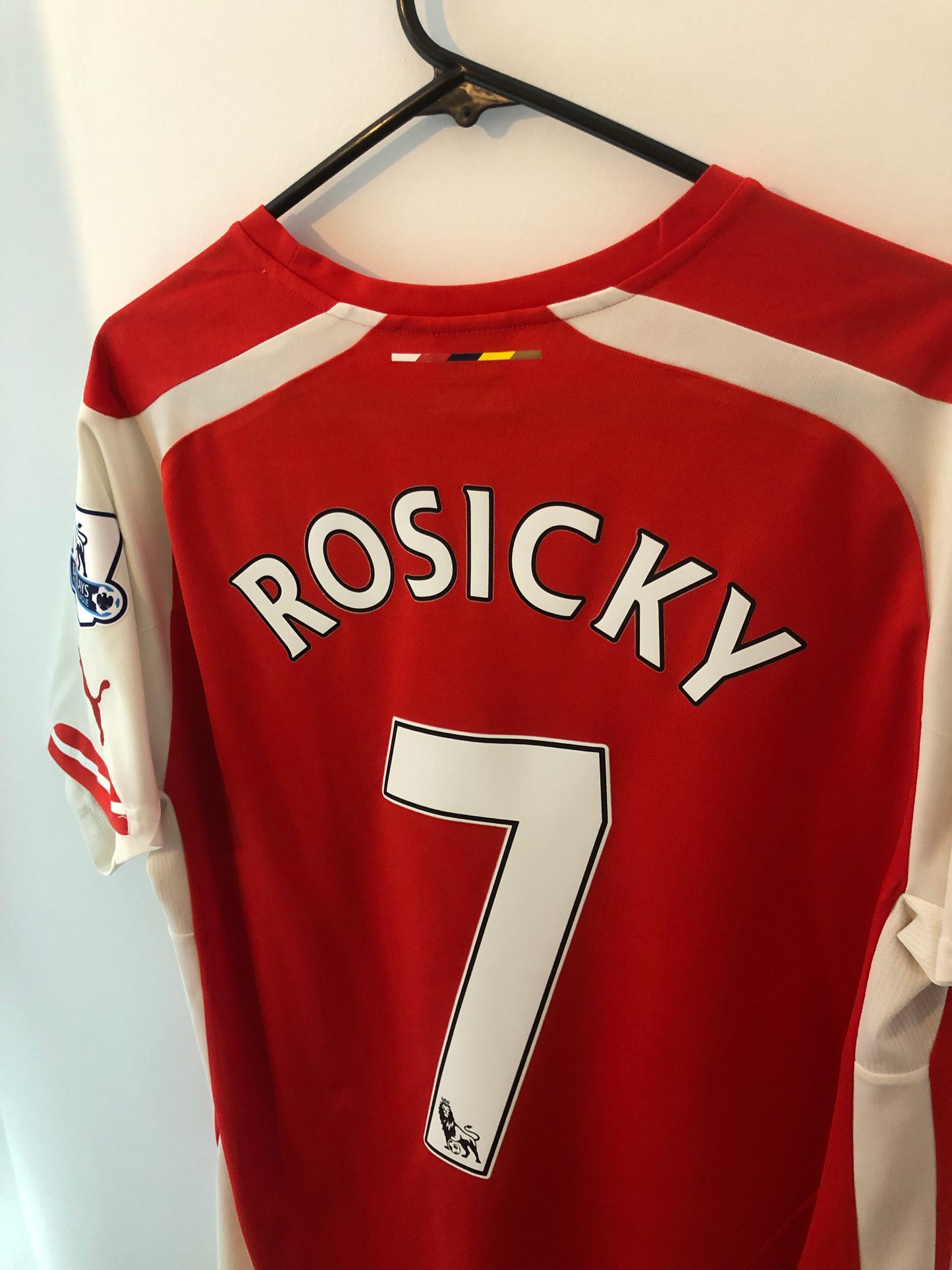 Rosicky #7 Arsenal 2014/15 Medium Home Shirt Puma Very Good Condition 746446