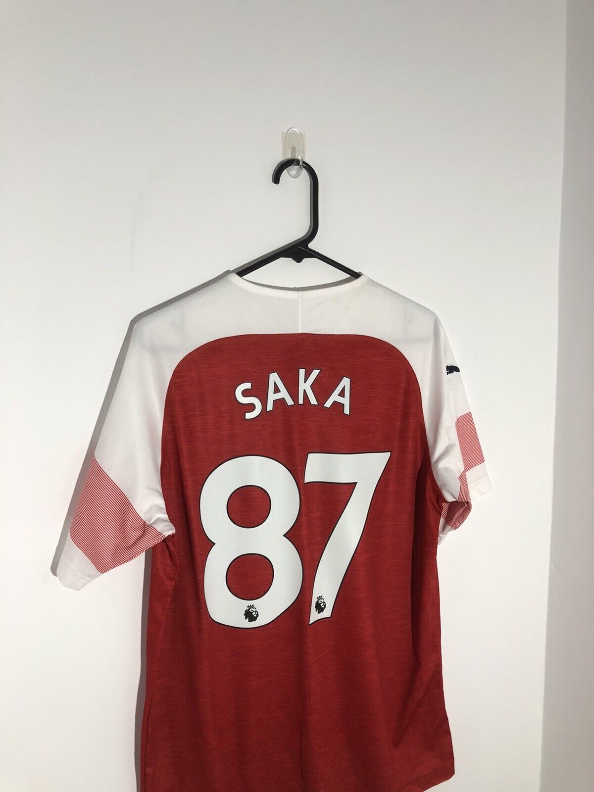 Saka #87 Arsenal 2018/19 Large Home Shirt Puma Excellent Condition 753209-12