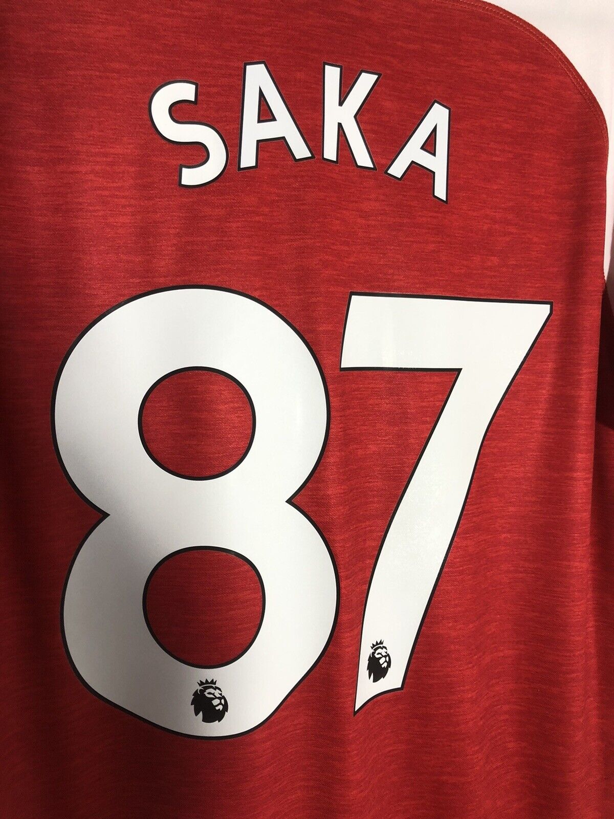 Saka #87 Arsenal 2018/19 Large Home Shirt Puma Excellent Condition 753209-12