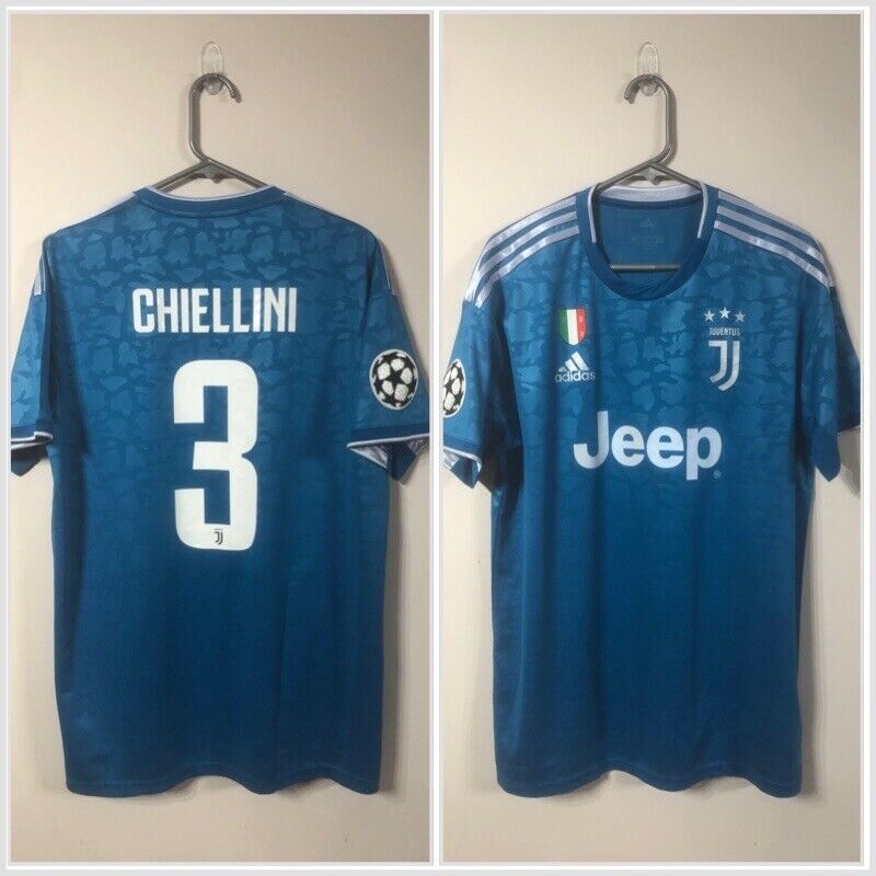 Chiellini #3 Juventus 2019/20 Large CL 3rd Football Shirt Jersey Adidas BNWT