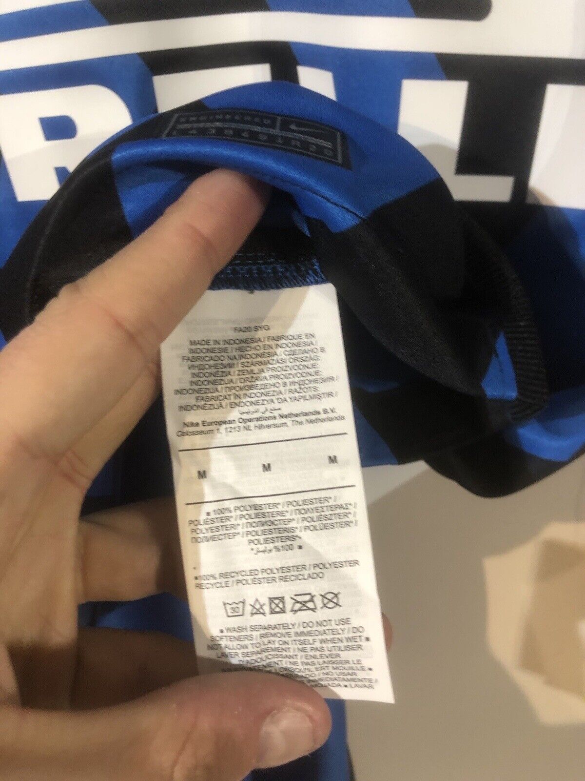 Skriniar #37 Inter Milan 2020/21 Home Medium Shirt Nike BNWT