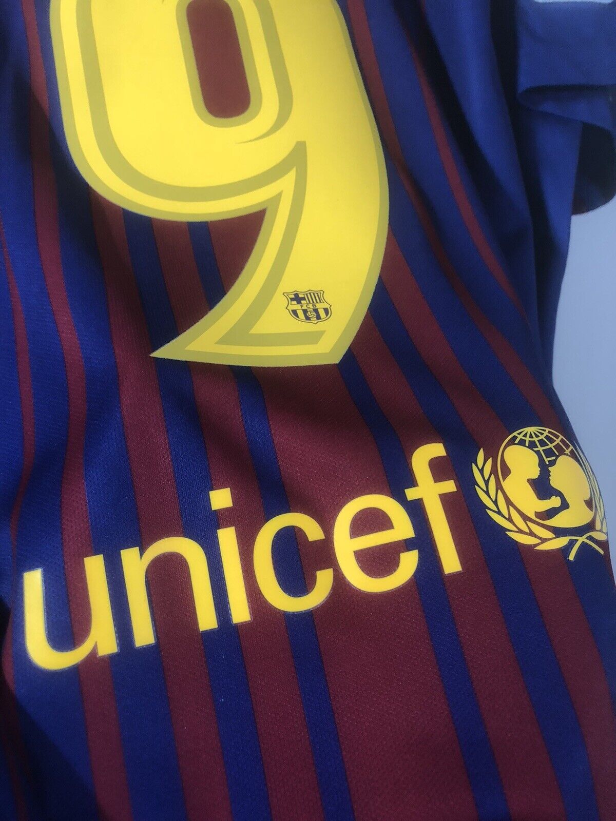 Suarez 9 Barcelona Xl 2017 18 Home Shirt Nike Excellent Condition 847255 457