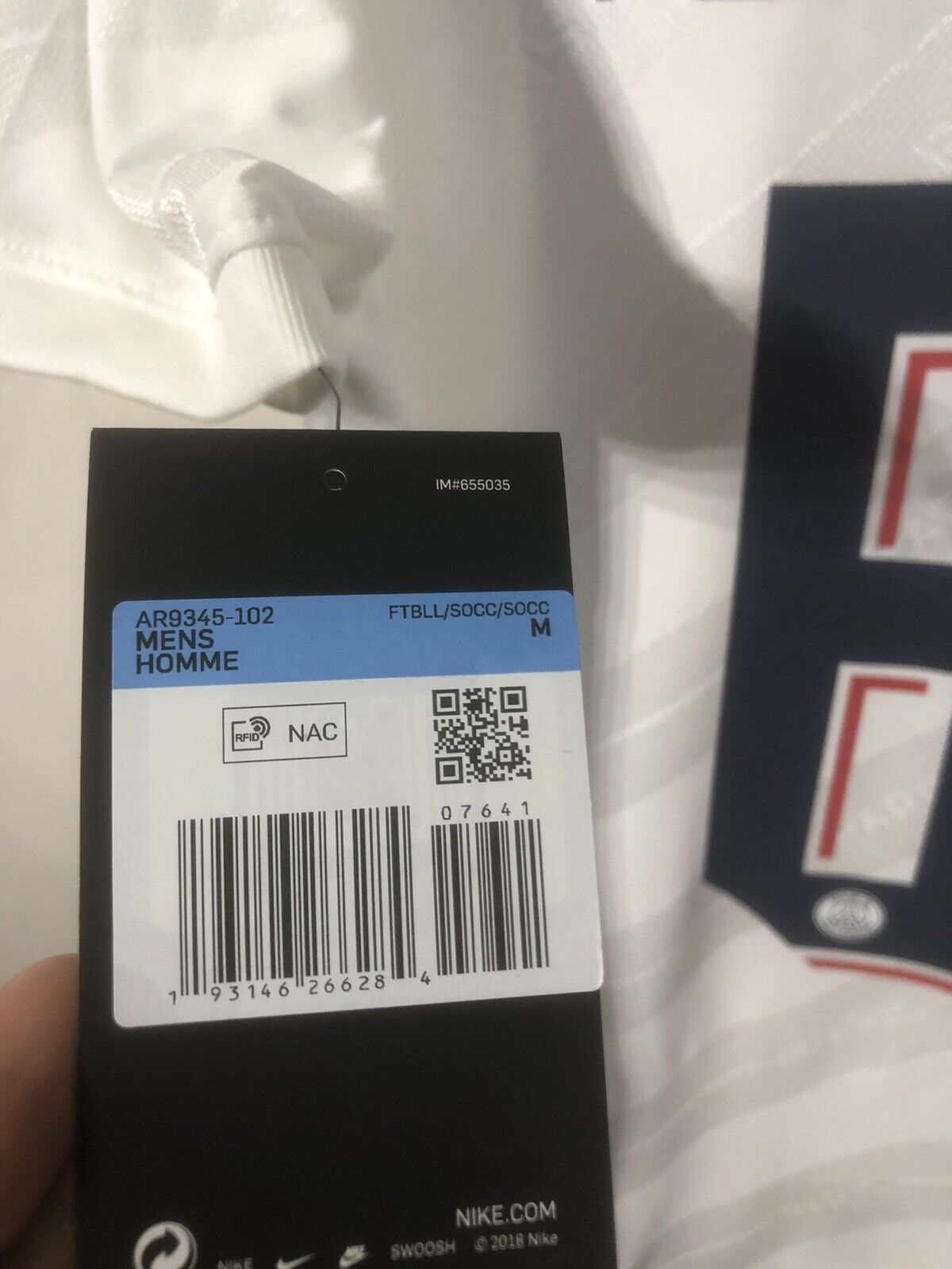 Veratti #6 Paris St Germain BNWT 2019/20 CL Medium 3rd Vaporknit Shirt Nike