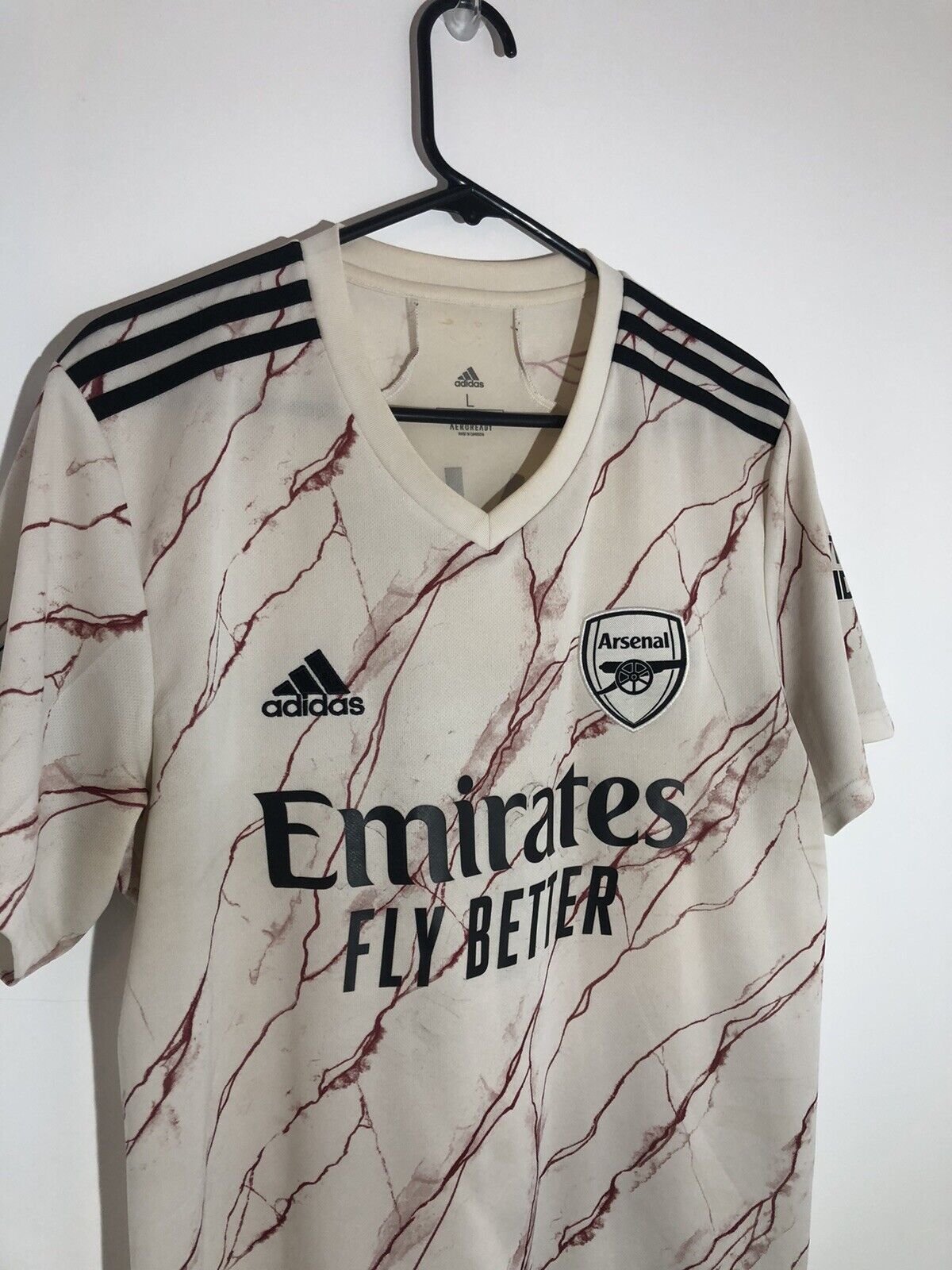 Saka #7 Arsenal 2020/21 Large Away Shirt Adidas Good Condition EH5815