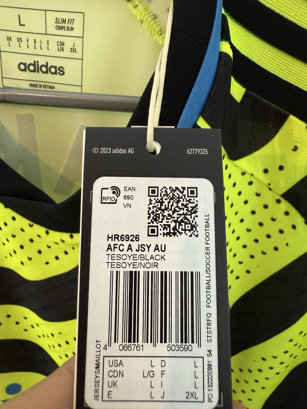 Arsenal Saka #7 2023/24 Large Authentic Away Shirt Adidas BNWT HR6926