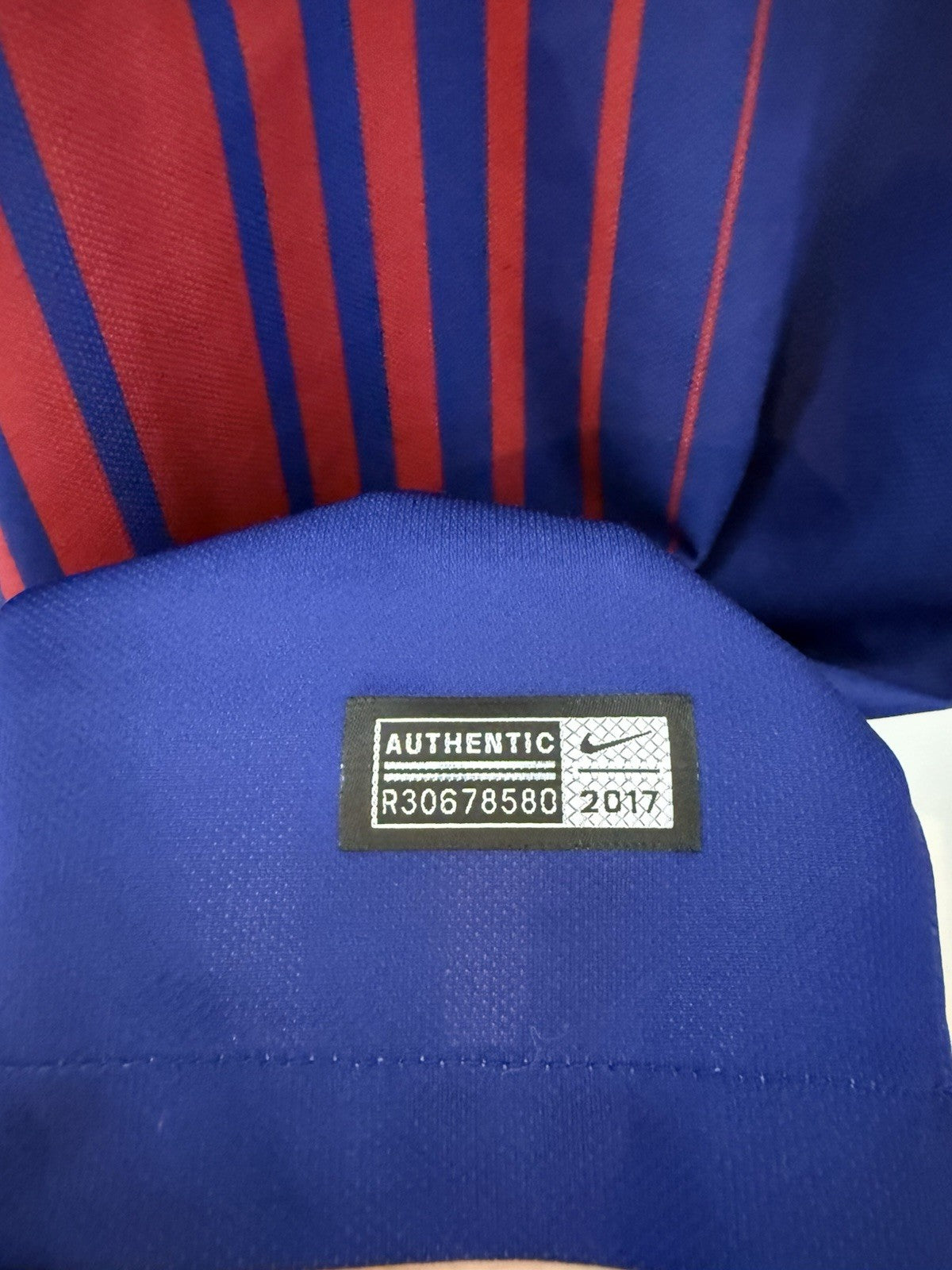 Barcelona O. Dembele #11 2017/18 Large Home Shirt Excellent Condition 847255-460