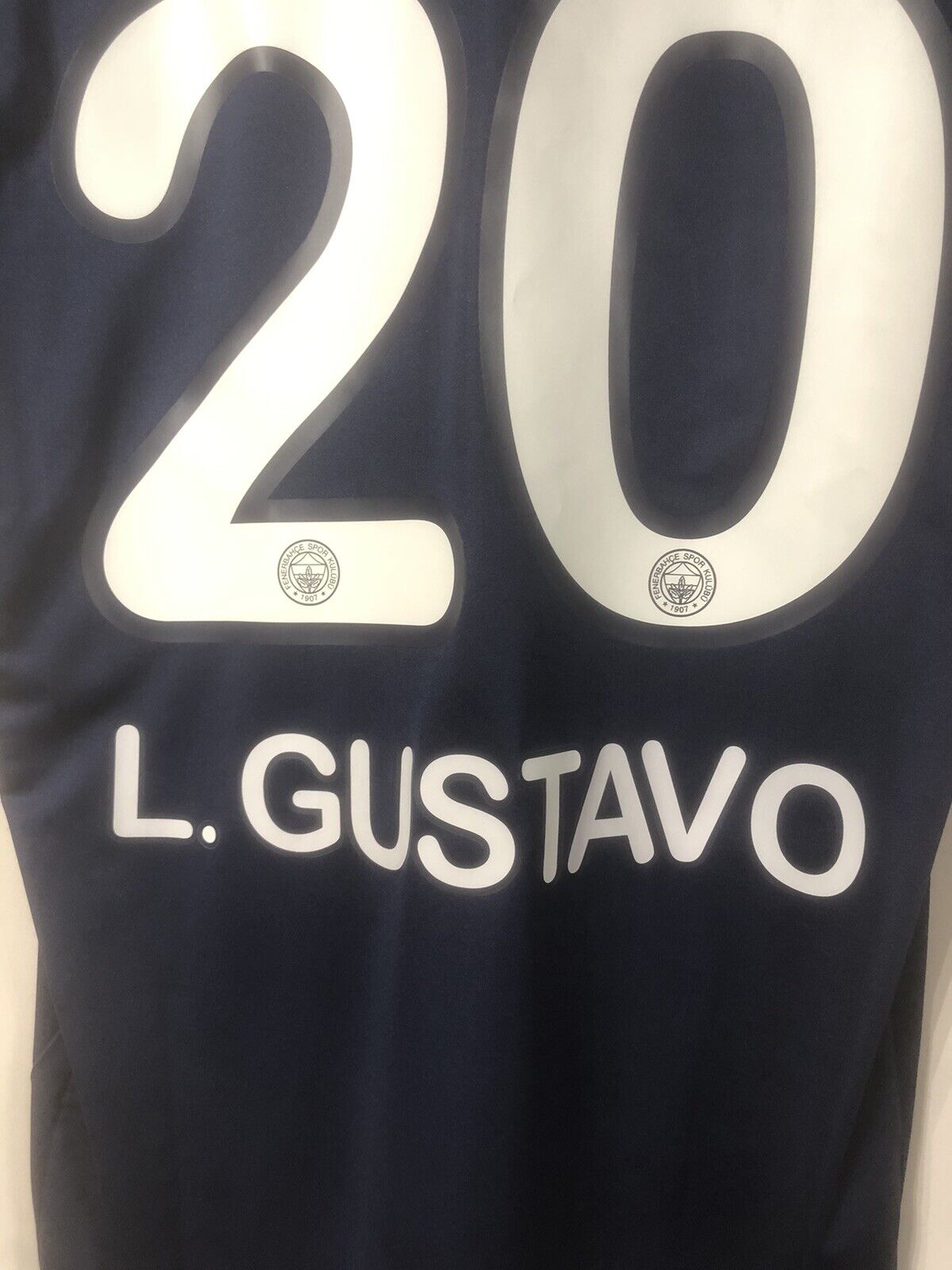 L. Gustavo #20 Fenerbahce BNWT Home 2019/20 Medium Football Shirt Adidas