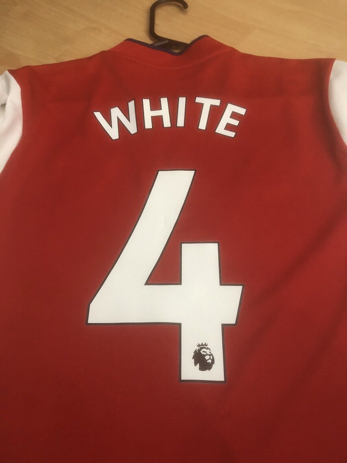 White #4 Arsenal Home 2021/22 Large Shirt Adidas Excellent Condition GM0217