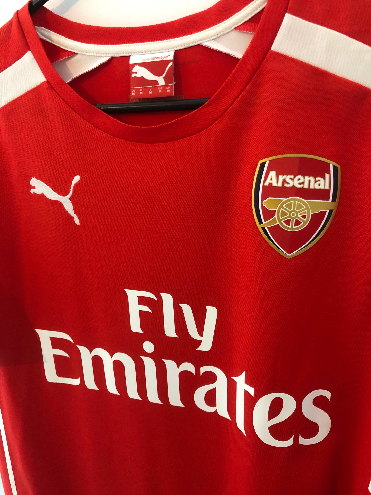 Rosicky #7 Arsenal 2014/15 Medium Home Shirt Puma Very Good Condition 746446