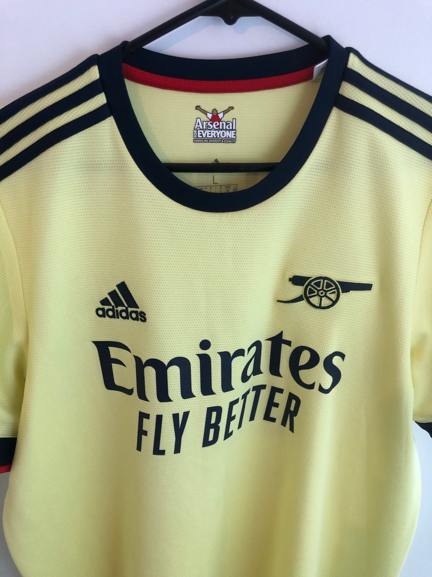 White #4 Arsenal Away 2021/22 Large Shirt Adidas Excellent Condition GM0218