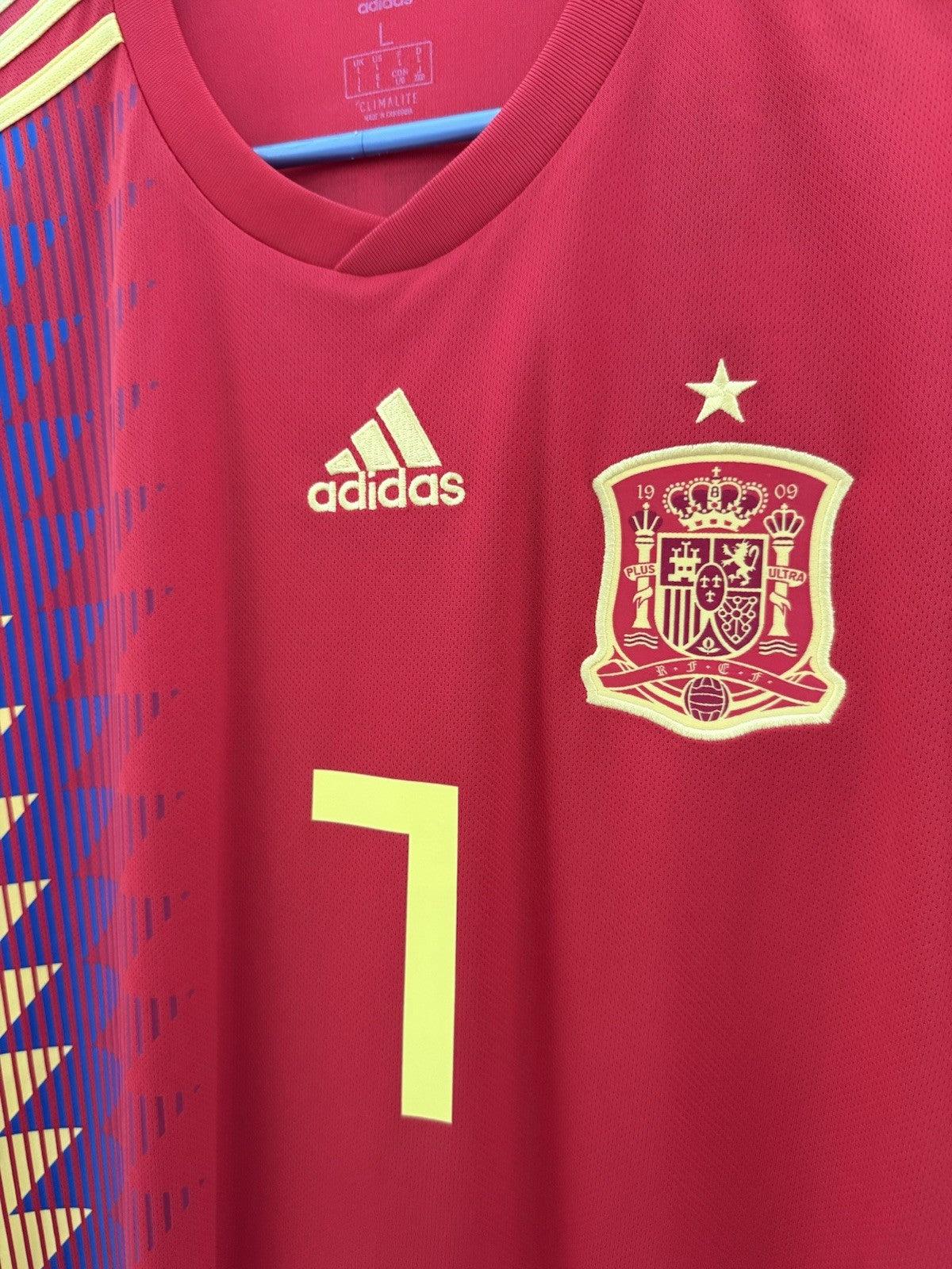 Spain Morata #7 2018 Large Home Shirt Adidas BNWT CX5355