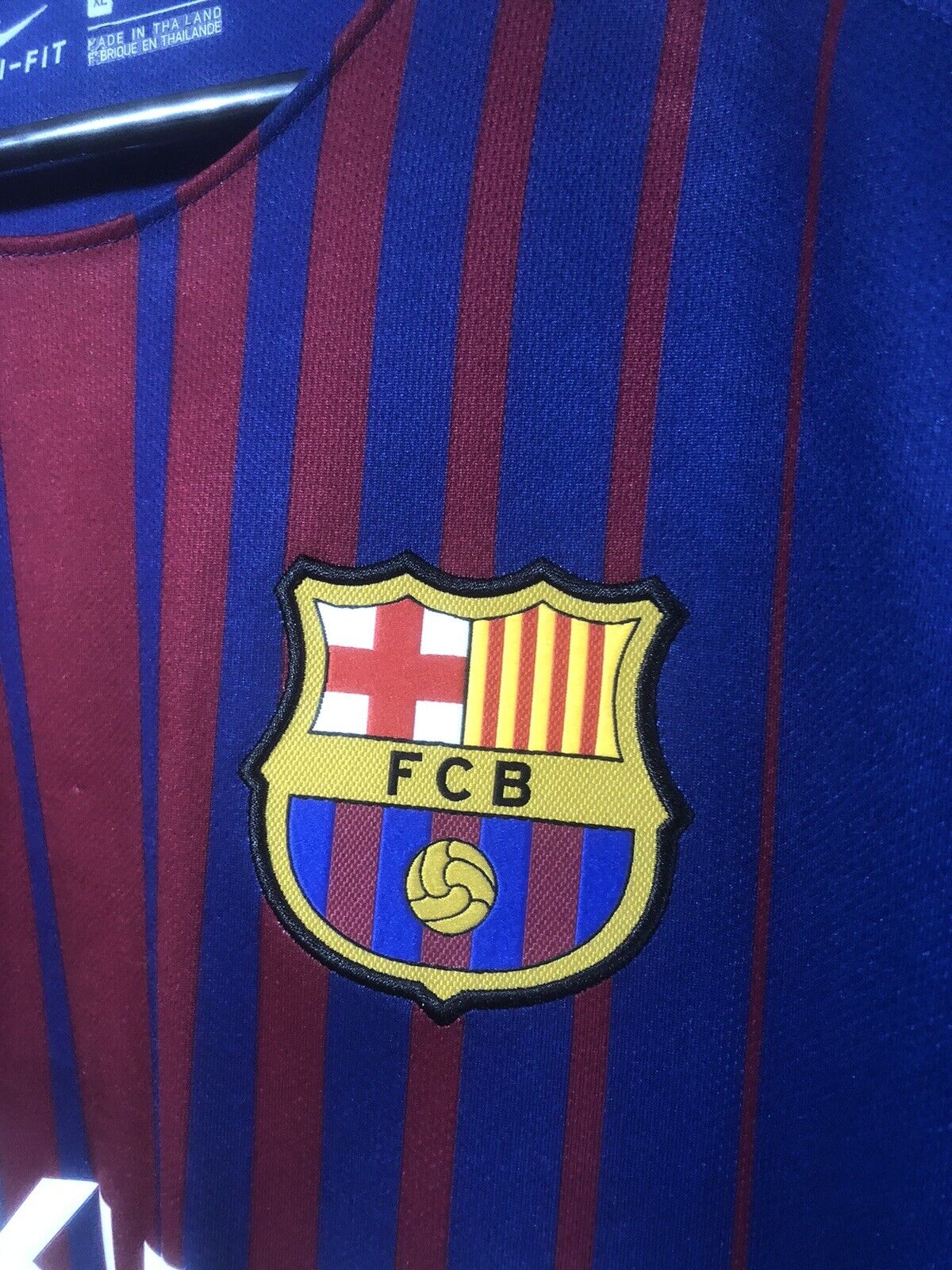 Suarez 9 Barcelona Xl 2017 18 Home Shirt Nike Excellent Condition 847255 457