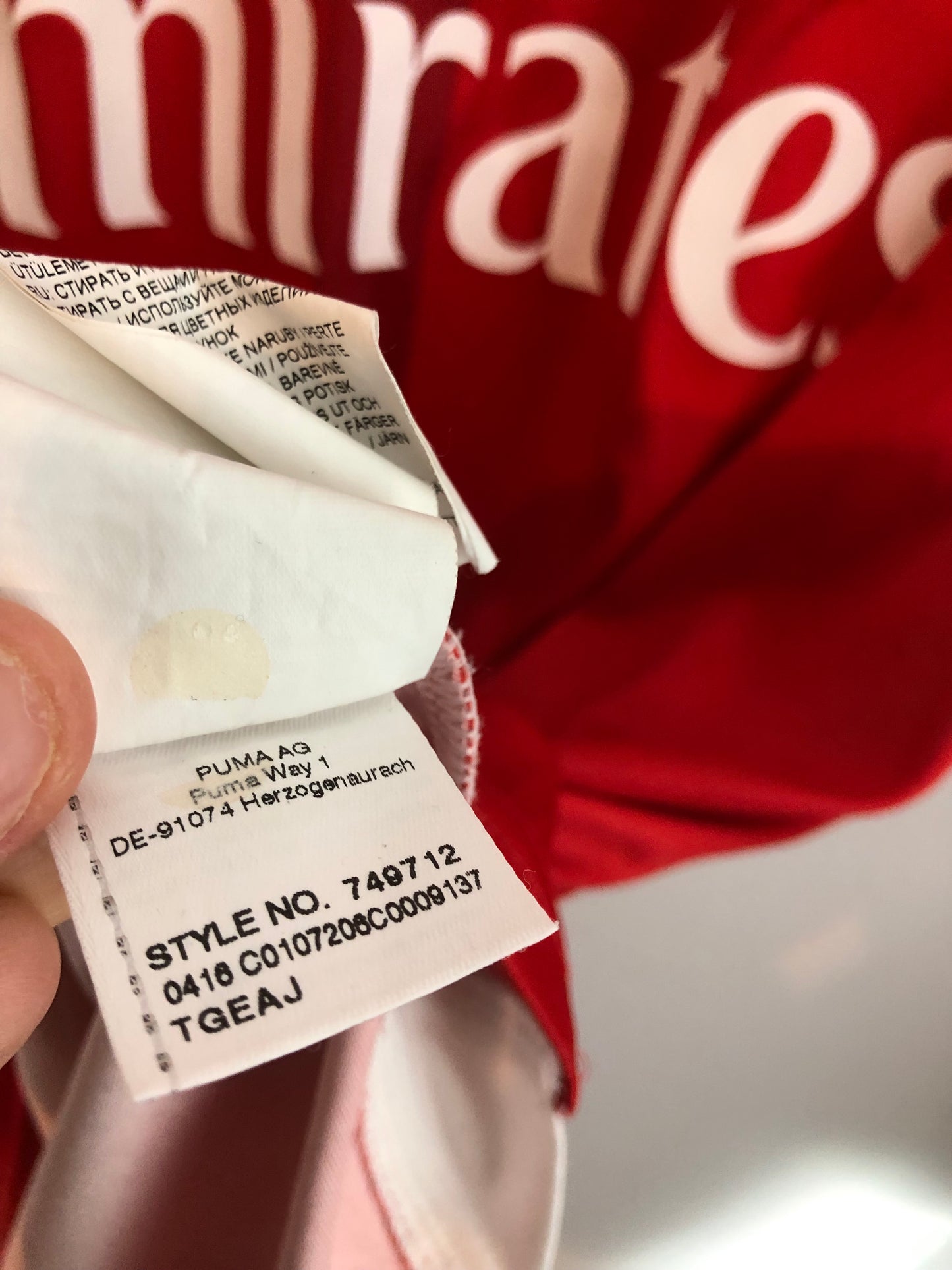 Arsenal 2016/17 Large Home Shirt Puma Excellent Condition 749712