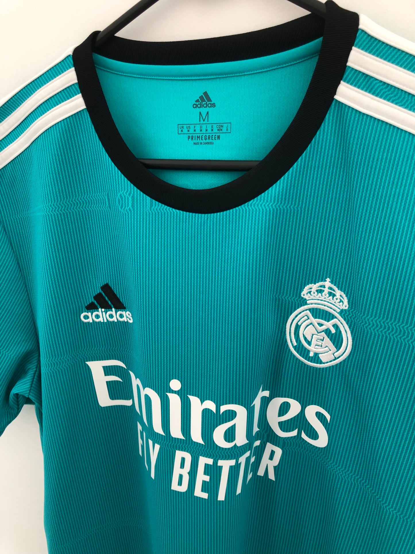 Hazard #7 Real Madrid 2021/22 Medium CL 3rd Shirt Excellent Condition H40951