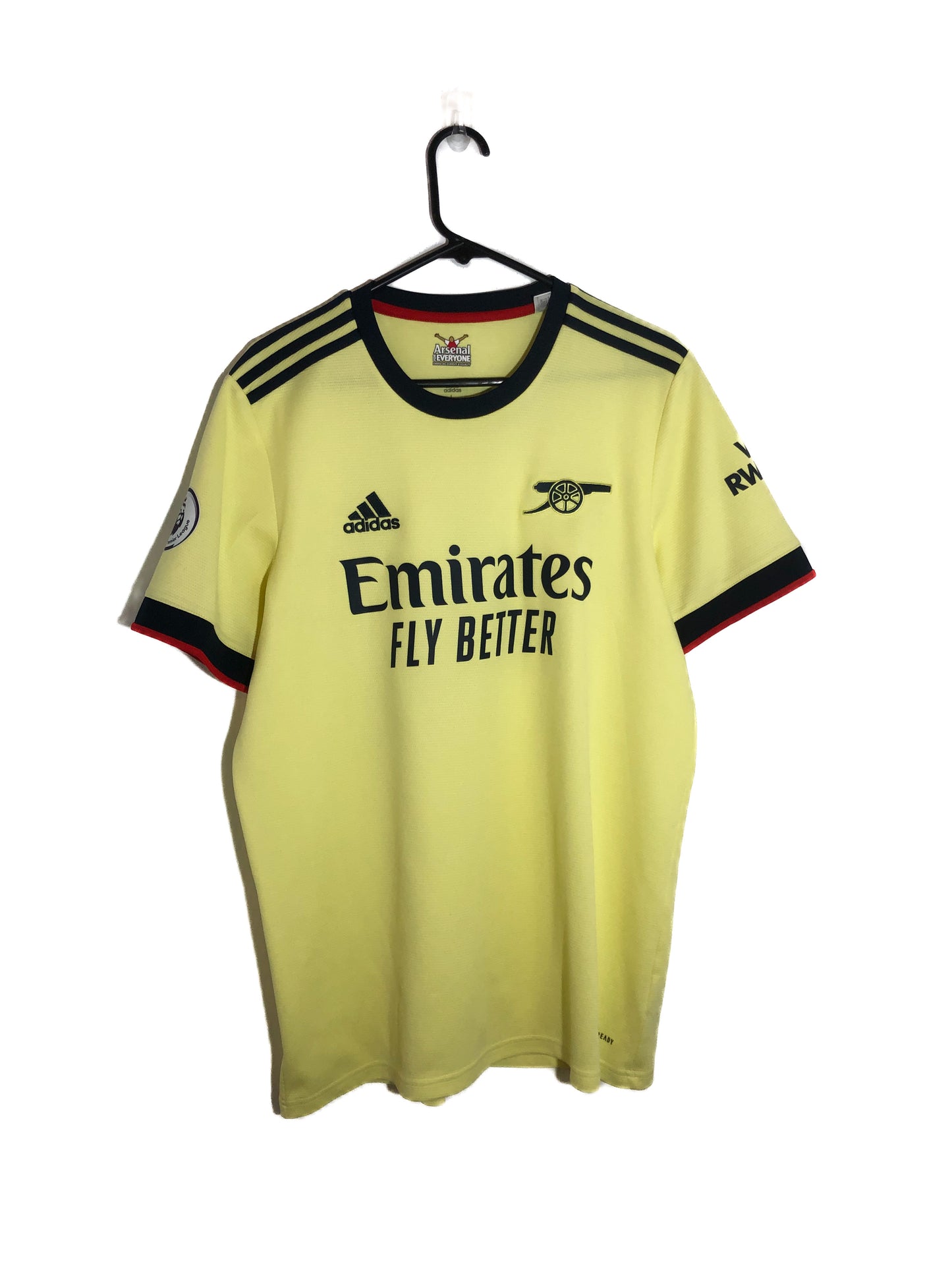 White #4 Arsenal Away 2021/22 Large Shirt Adidas Excellent Condition GM0218