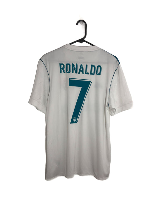 Ronaldo #7 Real Madrid 2017/18 Medium Home Shirt Excellent Condition AZ8059
