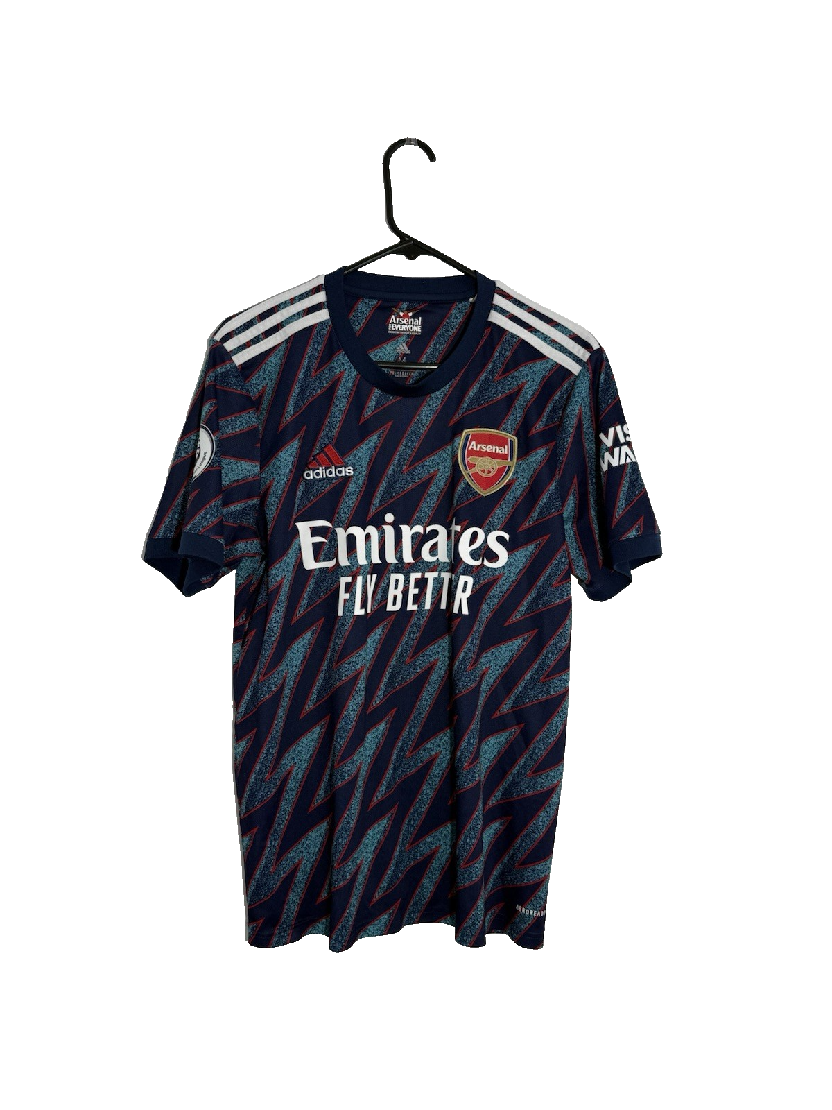 Arsenal Saka #7 2021/22 Medium 3rd Shirt Adidas Excellent Condition GM0213
