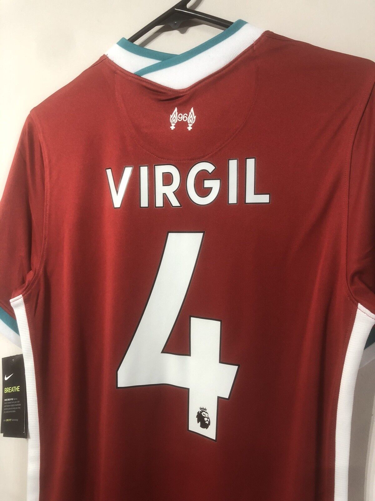 Virgil #4 BNWT Liverpool Small 2020/21 Home Shirt Jersey Nike