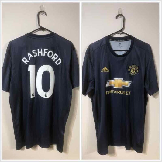 Rashford #10 Manchester United 2018/19 3rd X-Large Shirt Adidas Excellent Condit
