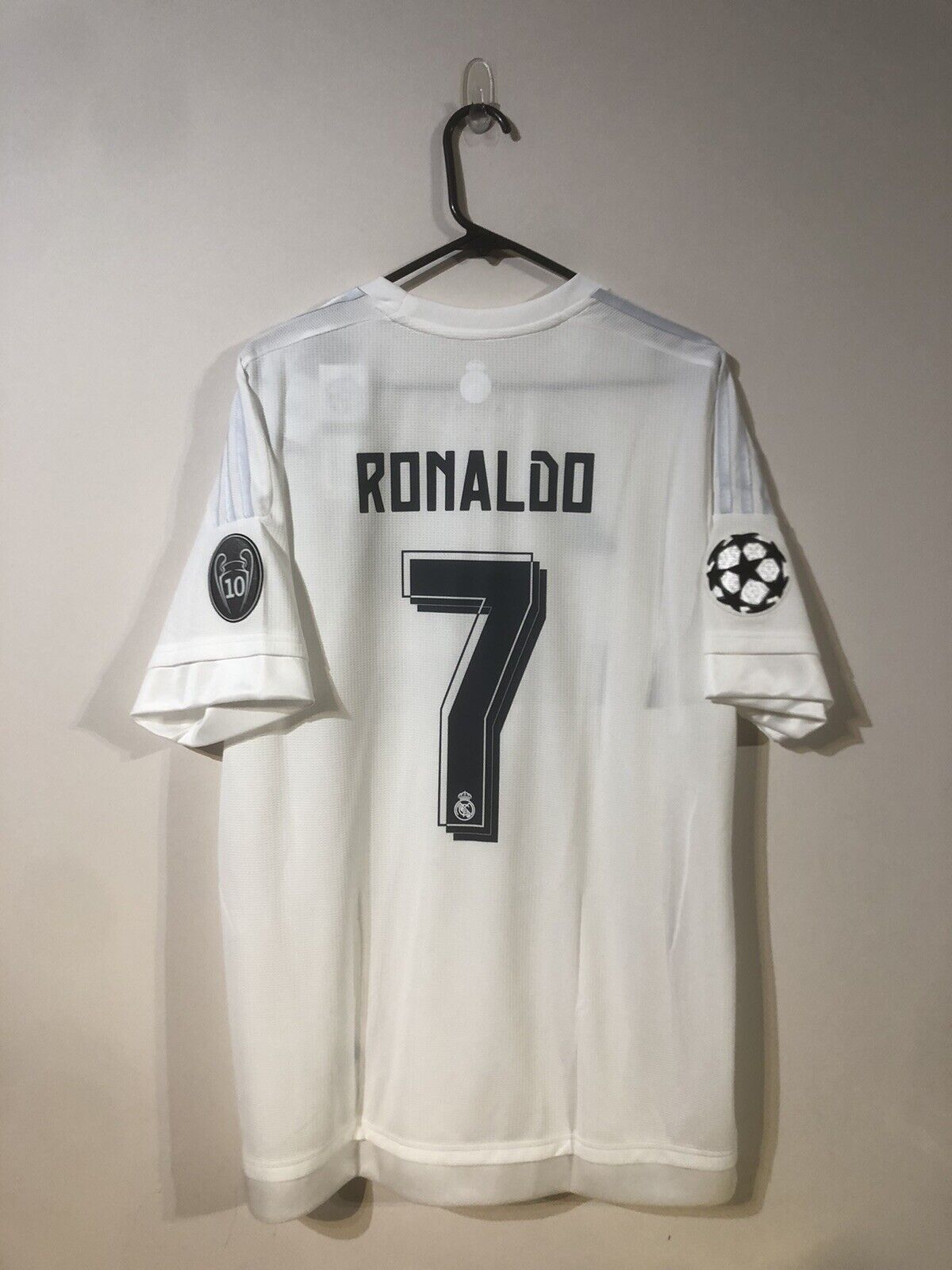 Ronaldo #7 BNWT Real Madrid 2015/16 X-Large Champions League Final Home Shirt