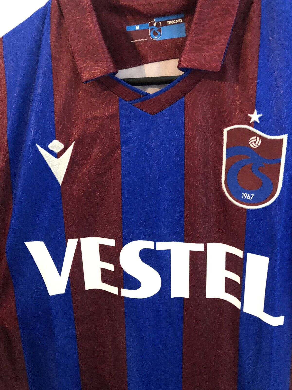 Trabzonspor Medium Authentic Home 2020 21 Shirt Macron Excellent Condition