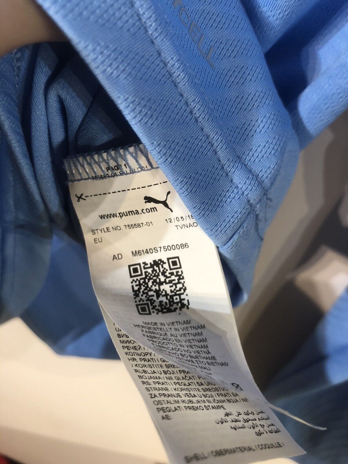 G. Jesus #9 Manchester City 2019/20 Small L/S Home Shirt Puma Excellent Conditio