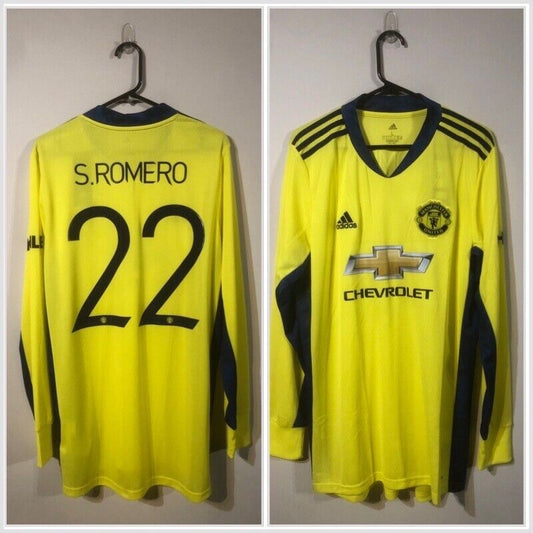S. Romero #22 Manchester United Away Large Goalkeeper 2020/21 Shirt BNWT