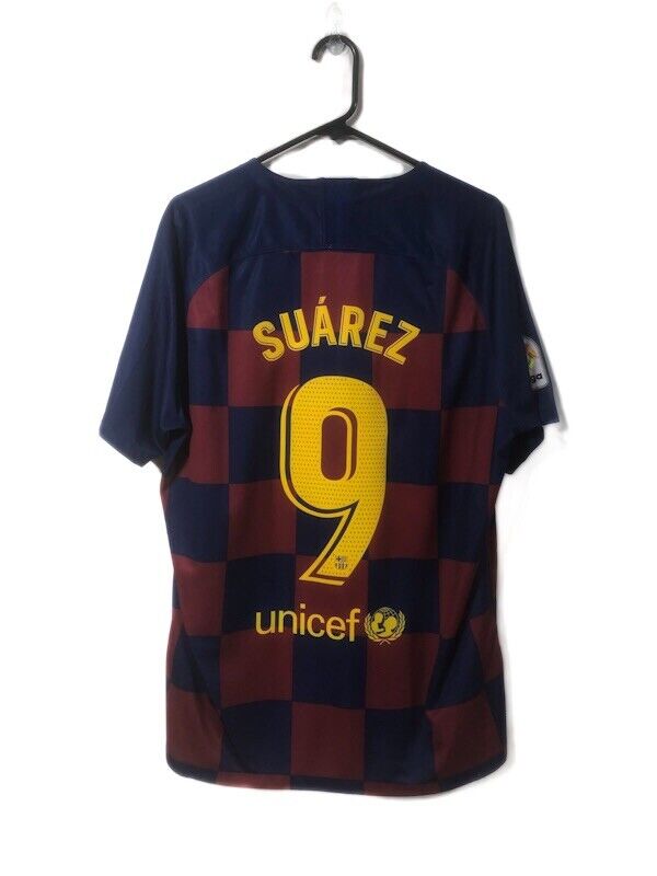 Suarez 9 Barcelona Xl 2019 20 Home Shirt Nike Excellent Condition Aj5532 456