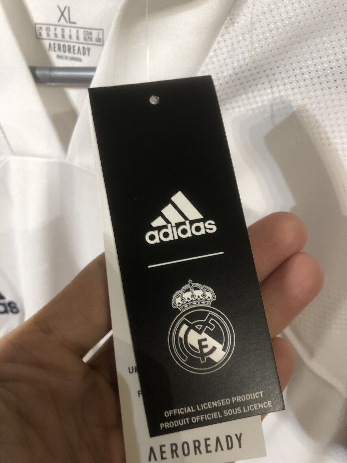 Hazard #7 Real Madrid 2020/21 X-Large L/S Home Football Shirt Jersey BNWT