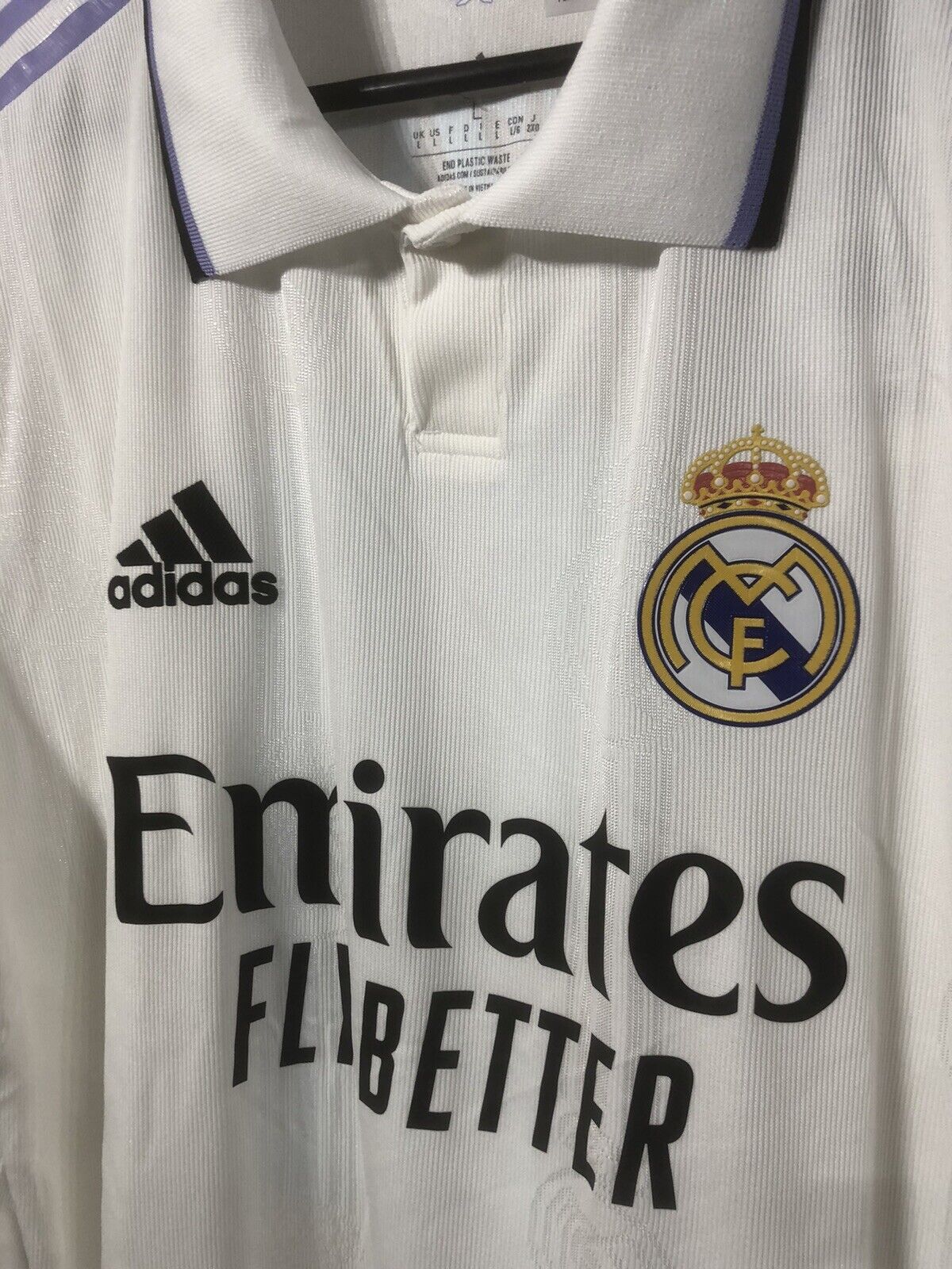 Benzema #9 Real Madrid 2022/23 Home Large Authentic Football Shirt Adidas BNWT